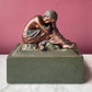 Grieving Girl Antique Art Nouveau Bookends