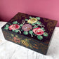 Victorian Floral Painted Box with Mother of Pearl