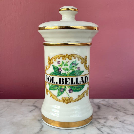 Vintage Apothecary Canister | Belladonna