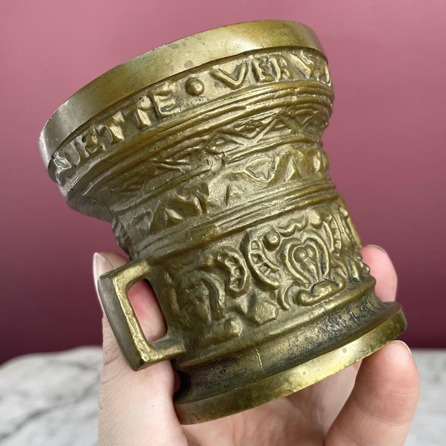 Vintage Flemish Style Mortar & Pestle