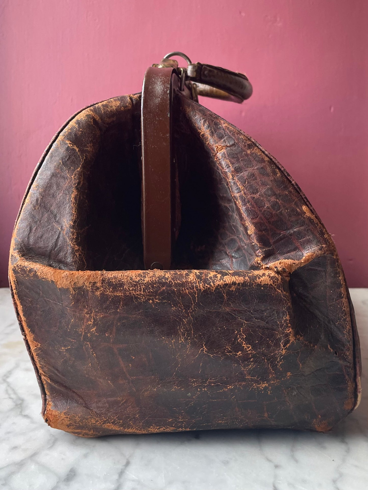Antique Alligator Doctor Bag