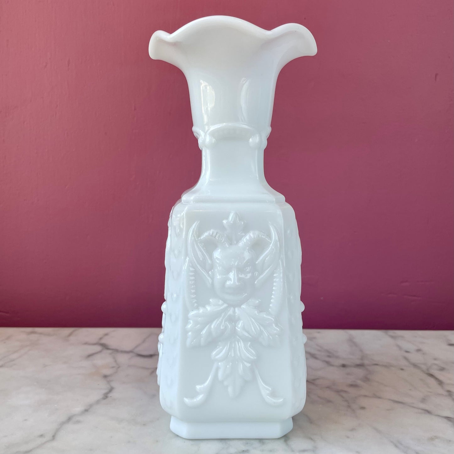 Antique Imperial Glass Mephistopheles Vase