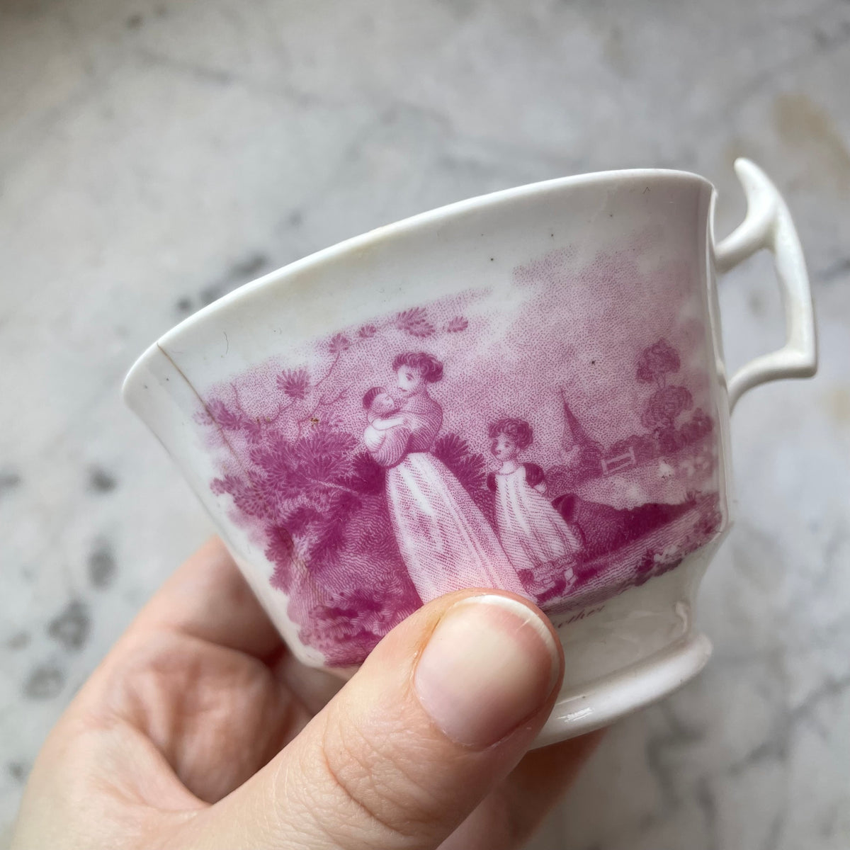 The Mother’s Grave | Antique Mourning Cup & Saucer