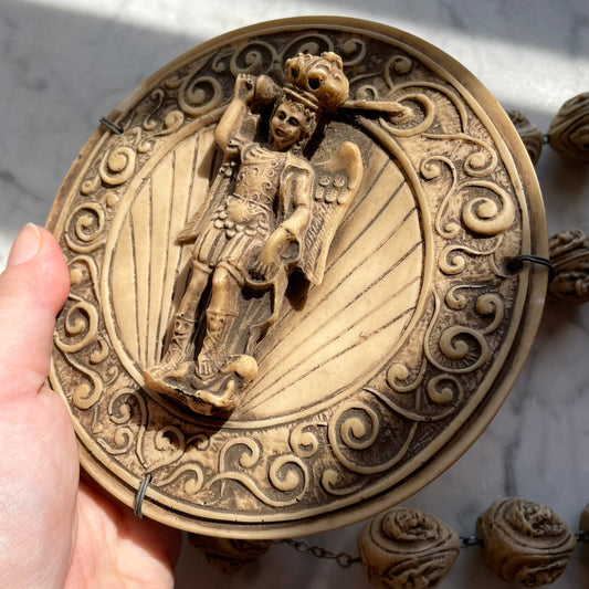Antique St. Michael Wall Rosary