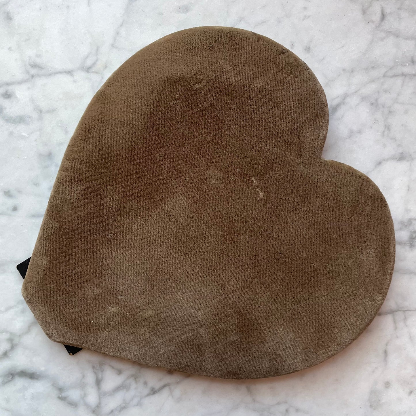 Antique Brown Velvet Heart Display