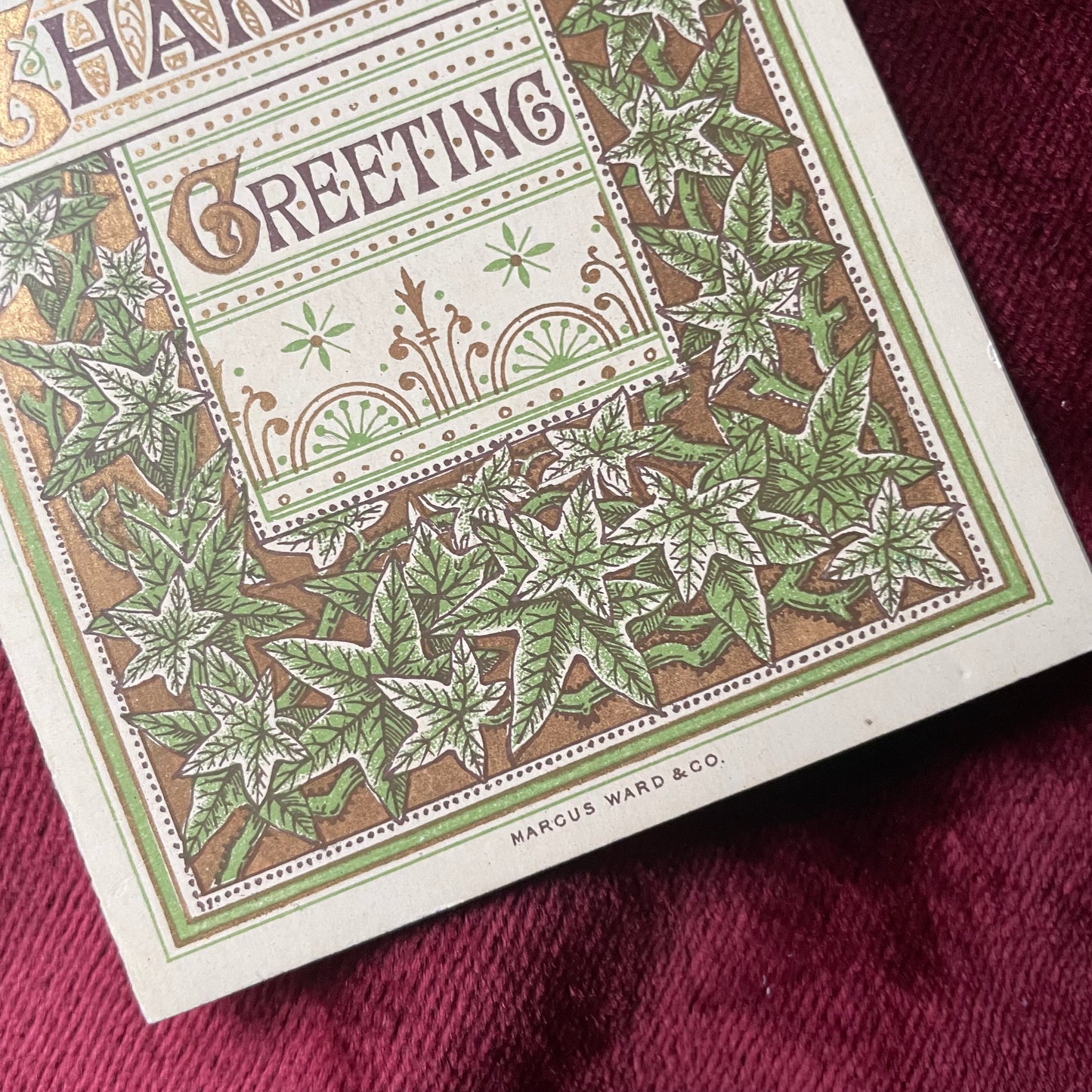 Shakespeare Greeting | Victorian Card | Marcus Ward & Co