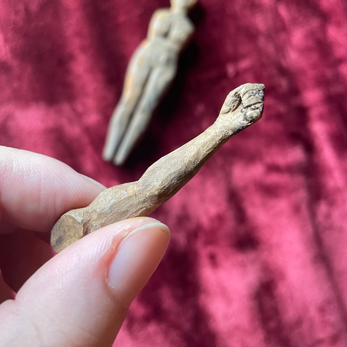 Curvy Lady | Antique Carved Wood Folk Art Doll
