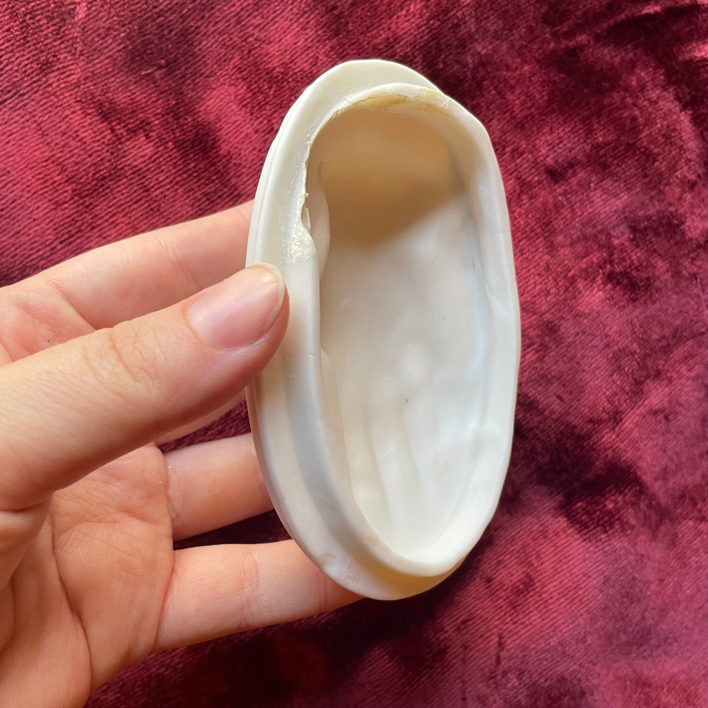 Victorian Parian Hand Trinket Box