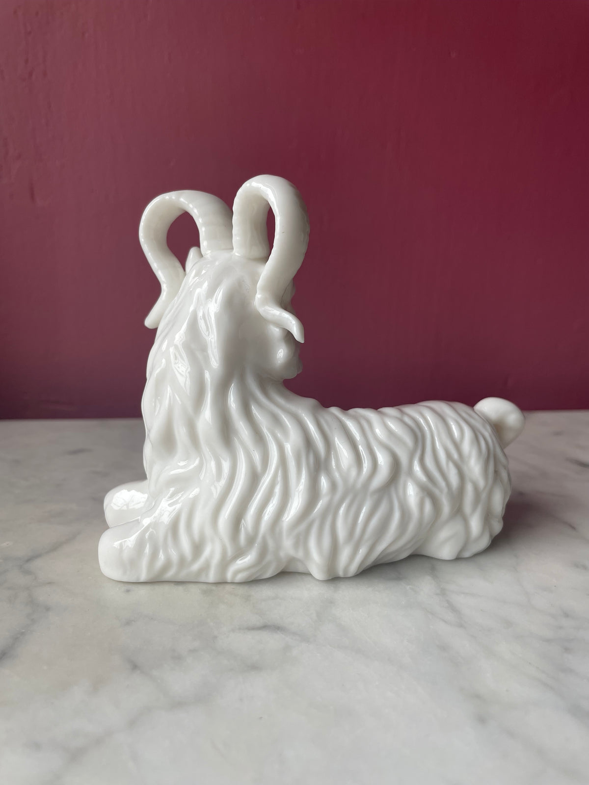 Vintage Milk Glass Goat
