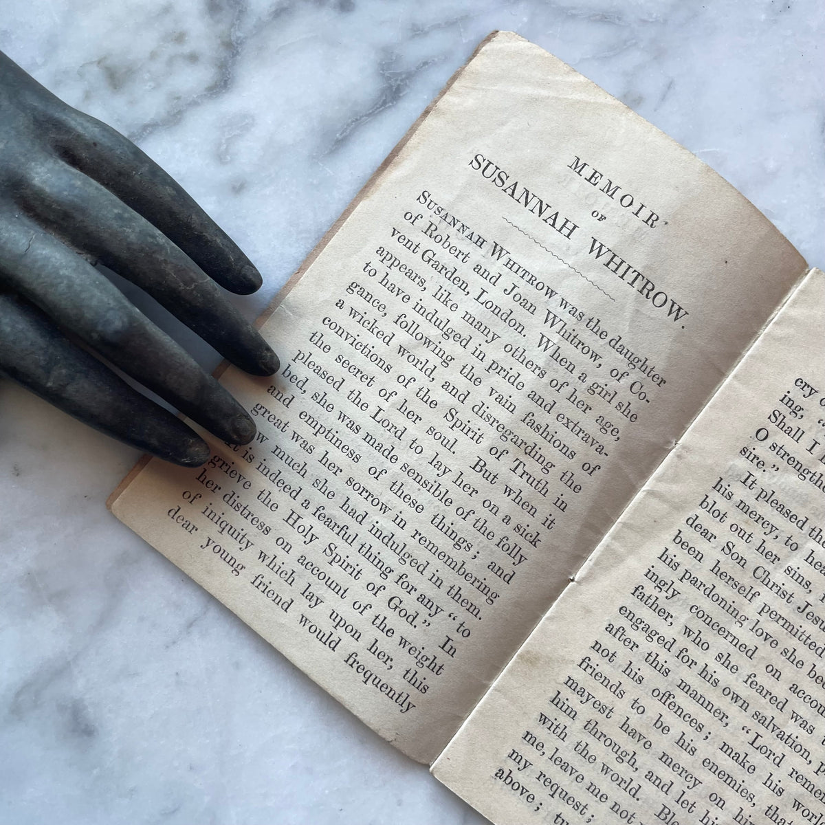 Memoir of Susannah Whitrow | Mourning Chapbook | 1856