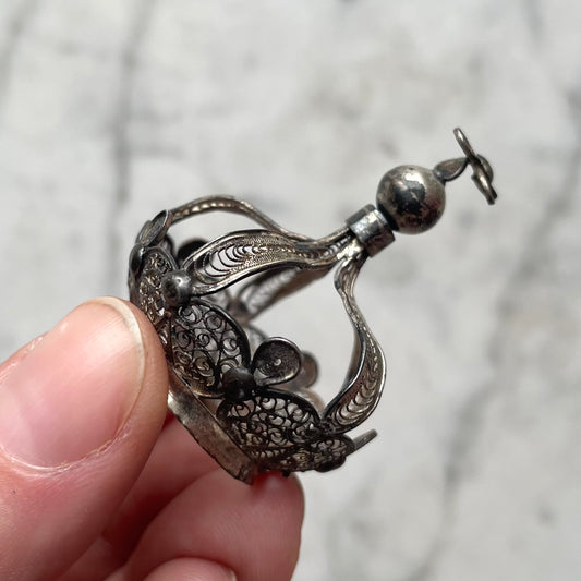 Antique Spanish Silver Santos Crown