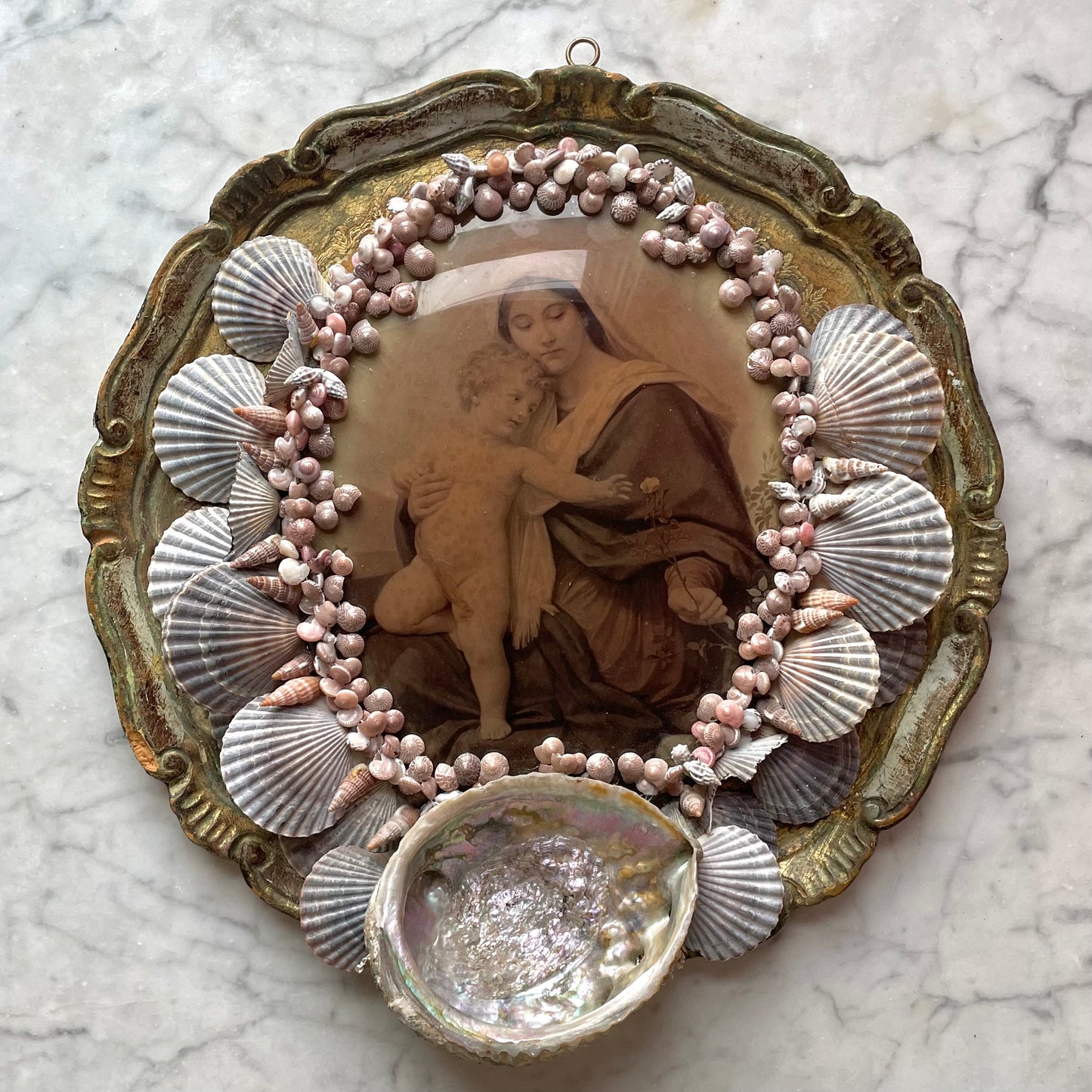 Stella Maris | Vintage Madonna Assemblage with Seashells