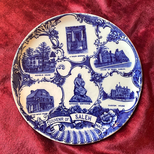 Antique Salem, MA Souvenir Transferware Plate | Daniel Low