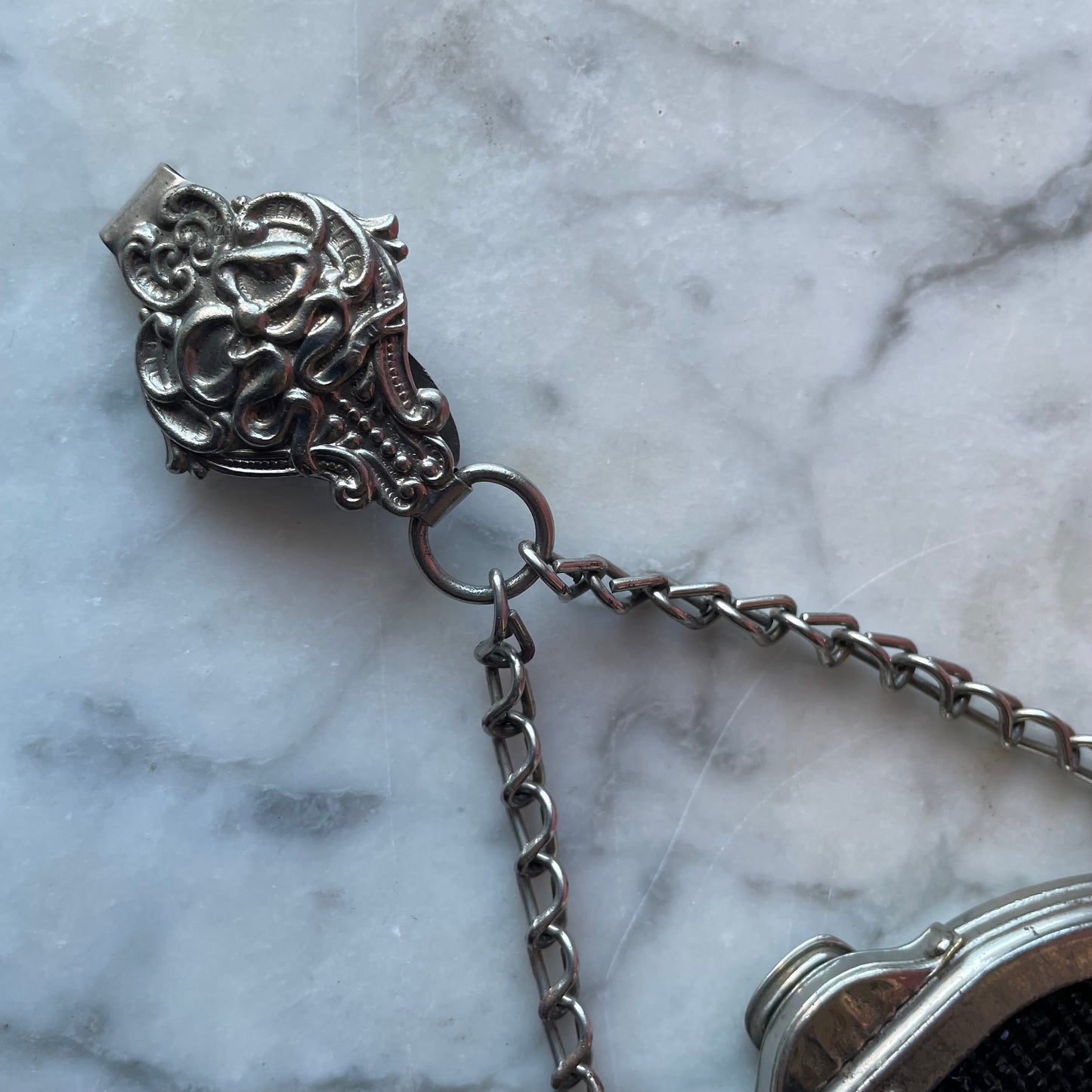 Antique Beaded Coin Purse with Belt Chain
