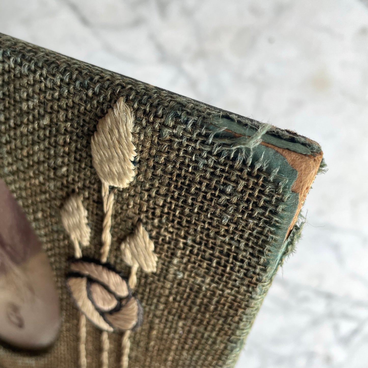 Antique Arts & Crafts Woven Frame