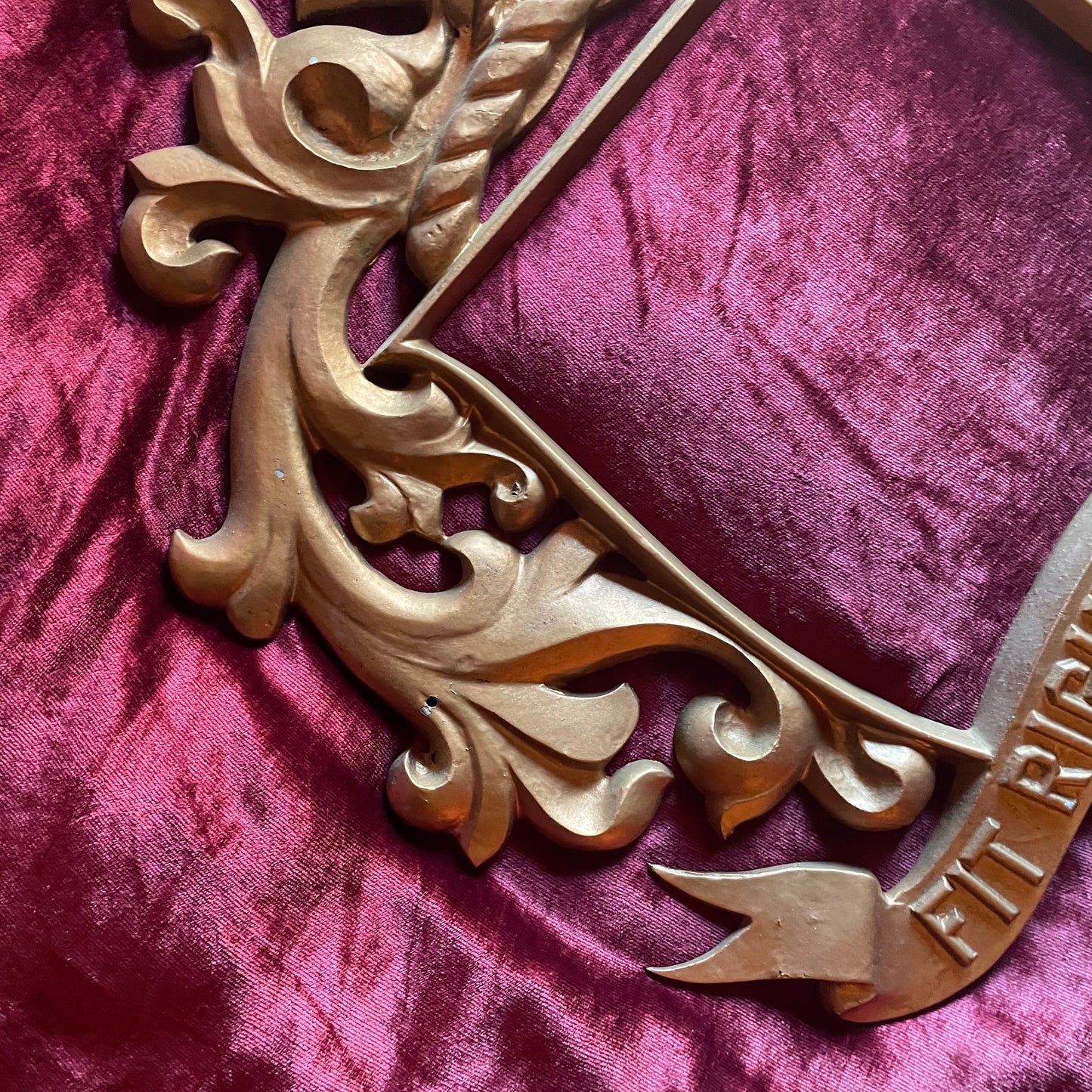 Antique Medieval Revival Sign | Fit Right, Feel Right