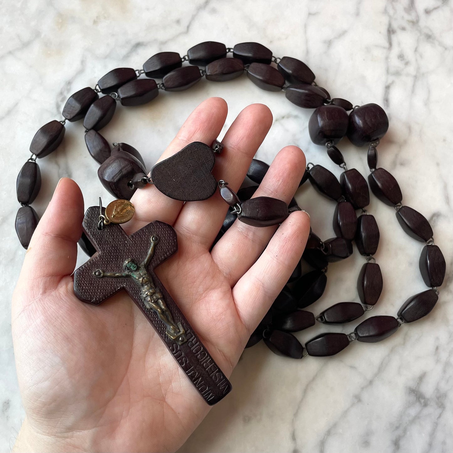 Oversized Antique Wall Rosary | Sainte Anne de Beaupré