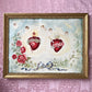Antique Sacred Heart of Jesus and Mary Lithograph