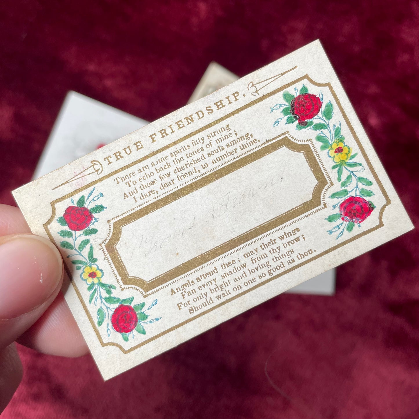 Early Victorian Hand Colored Calling Cards