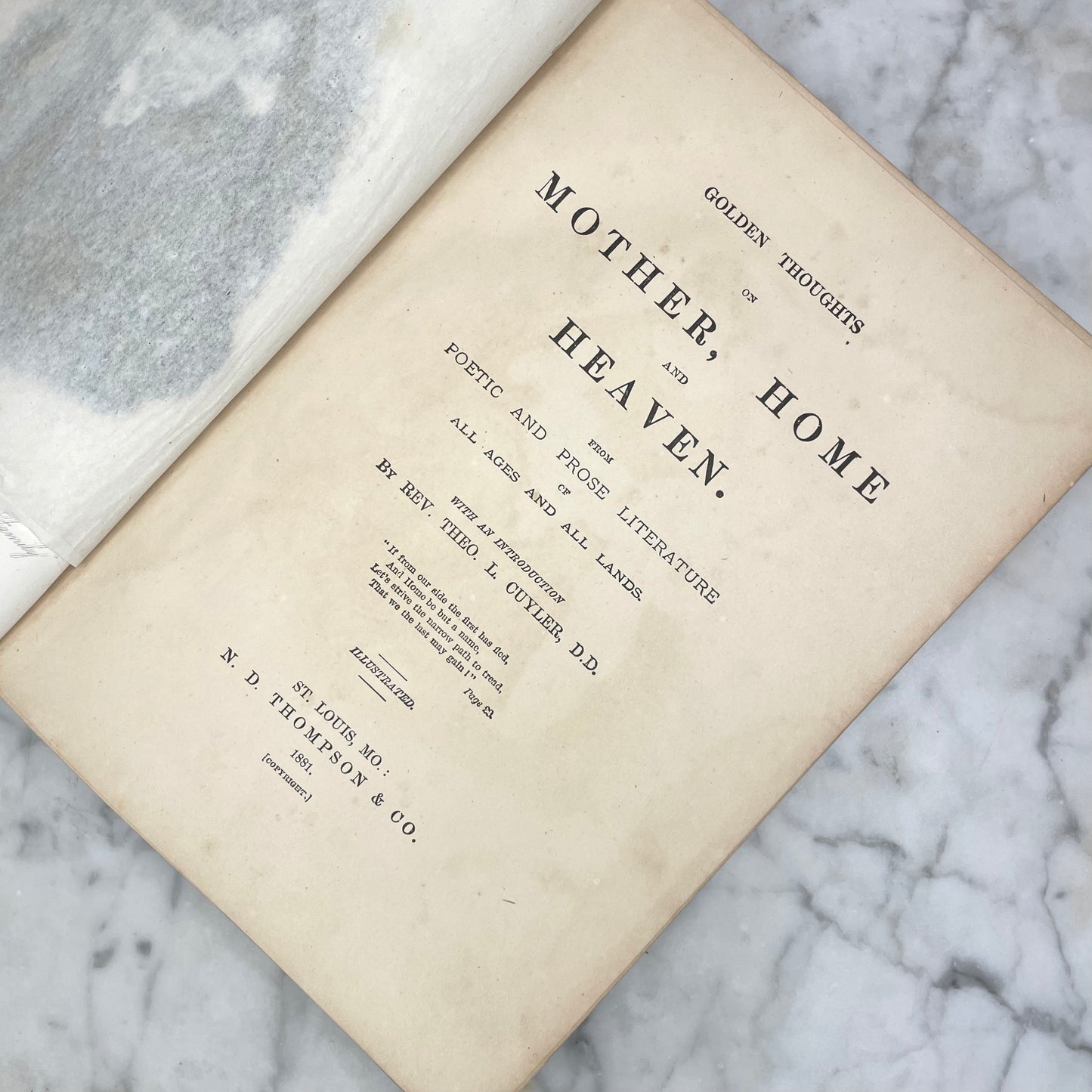 Mother, Home, & Heaven | 1881 Victorian Book | Mourning & Sentimental