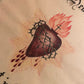Antique Sacred Heart Painting