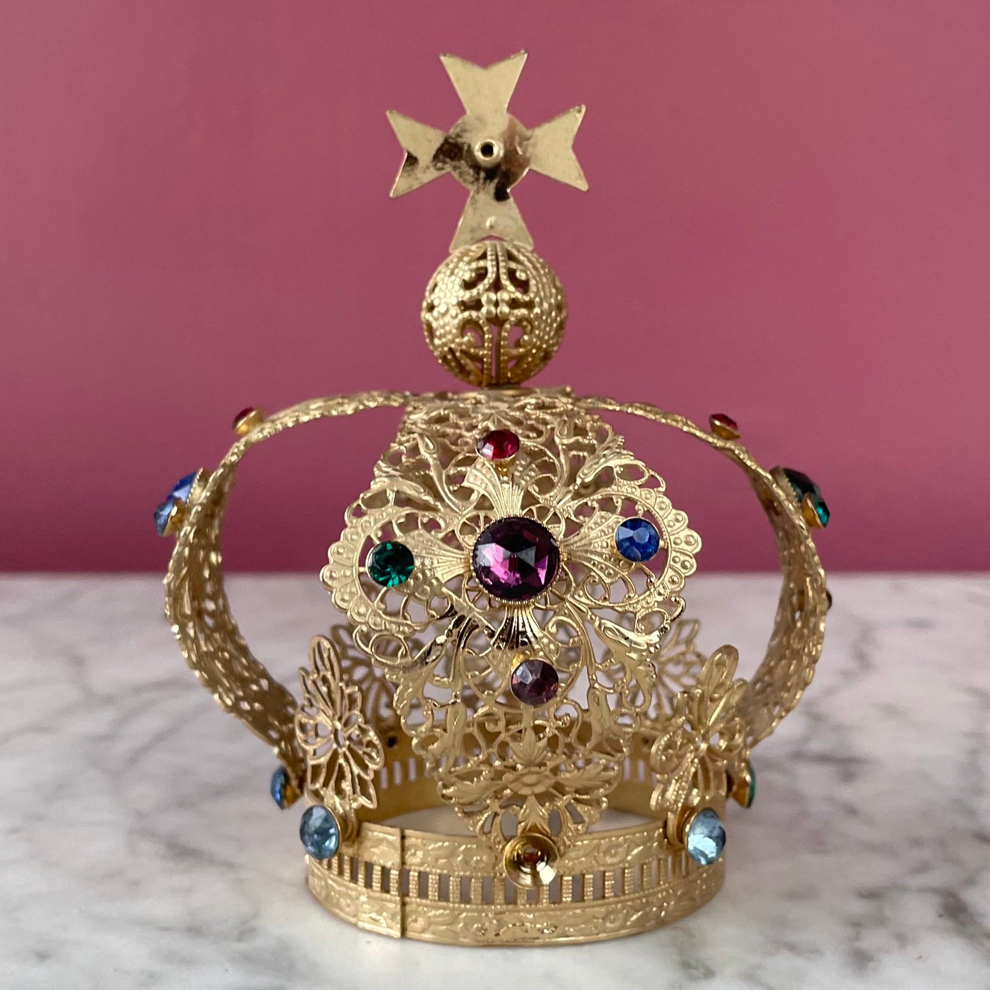 Vintage Jeweled Santos Crown