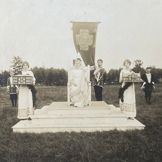 Antique Ceremonial Pageant Photo | Oxford, MA Bicentennial | 1913