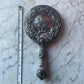 Victorian Silver Plated Floral Mirror