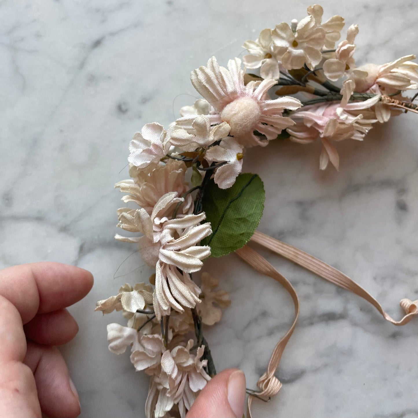 Vintage Pink Flower Crown