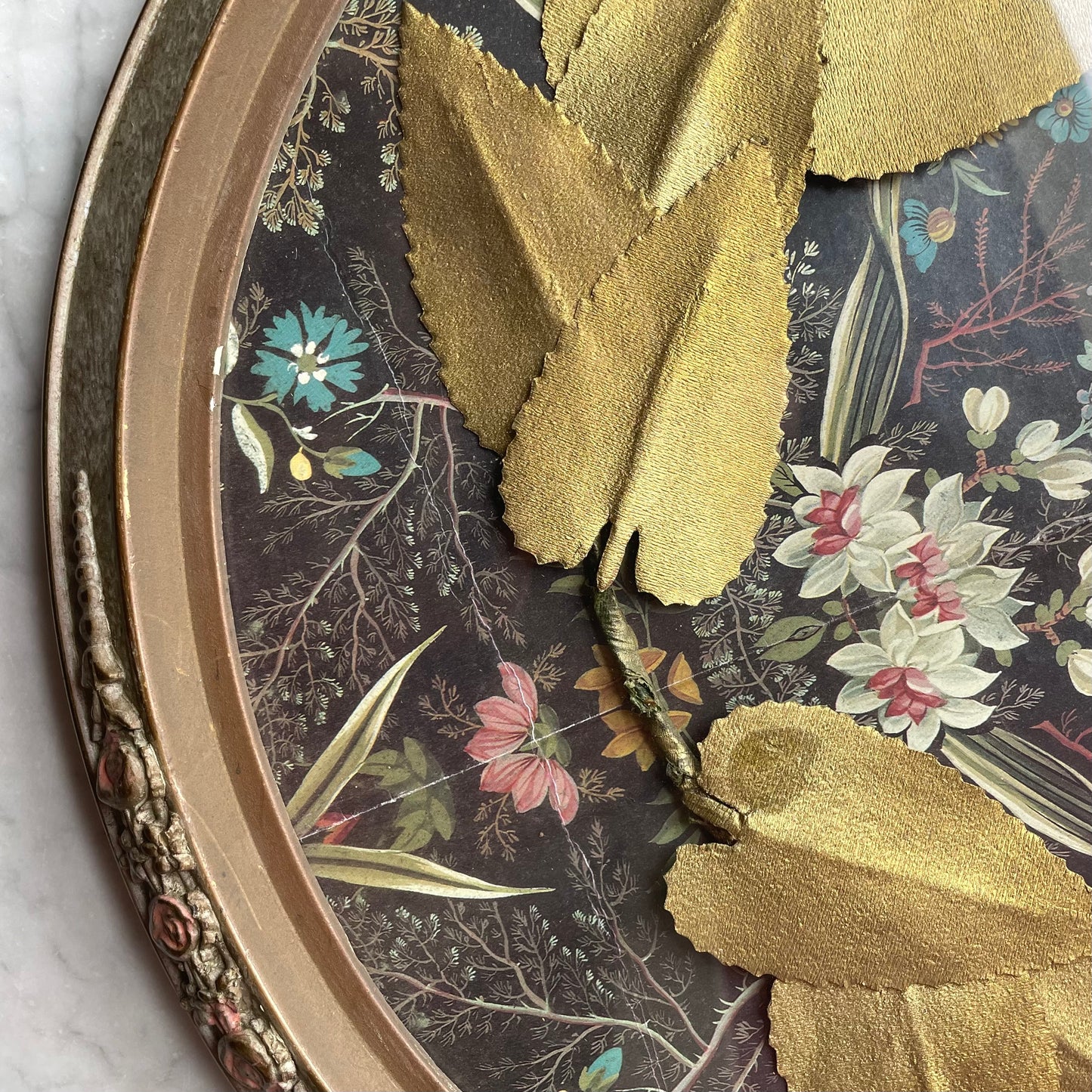 Antique Millinery Wreath Assemblage