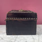 Antique Leather Tack Trunk with Marbled Paper Interior