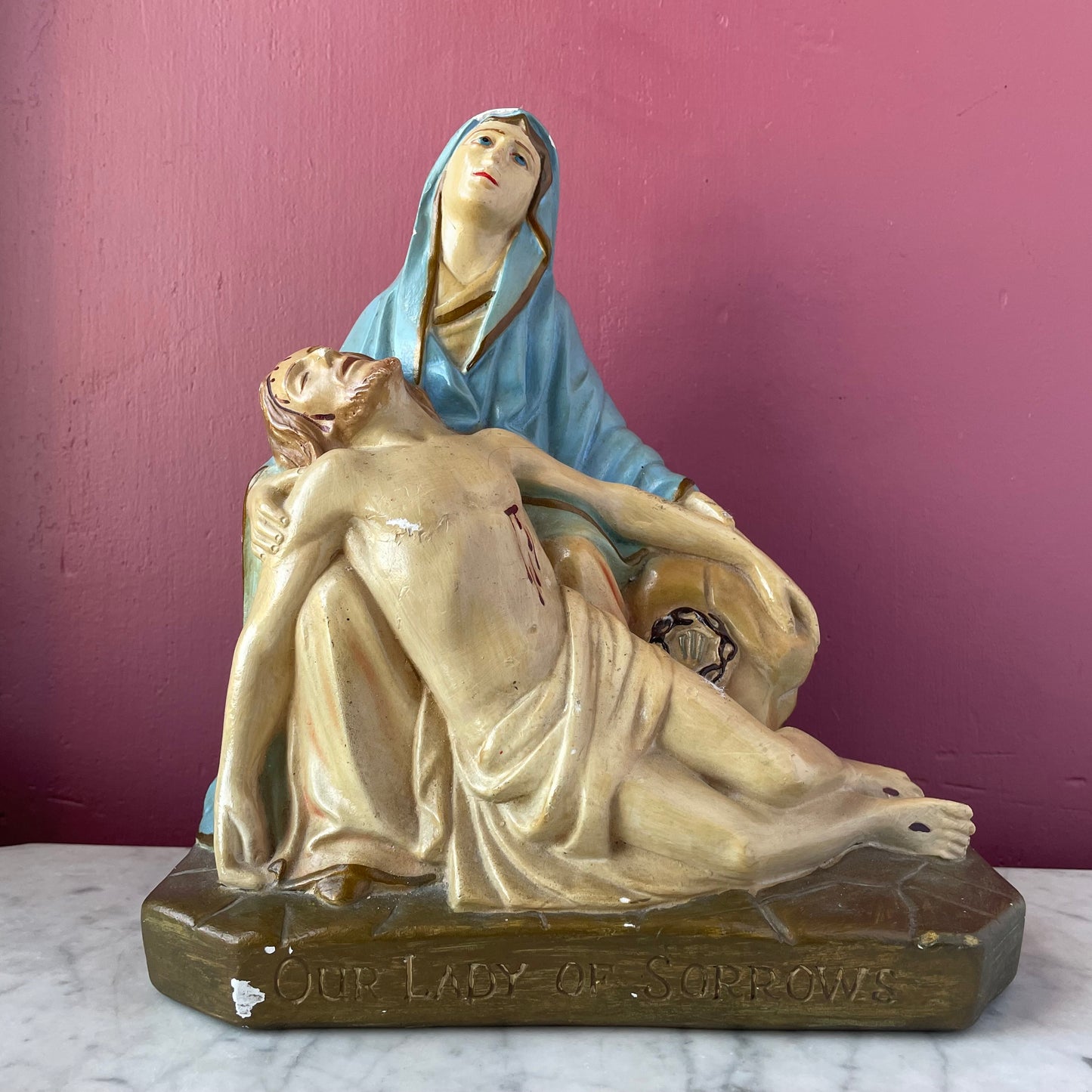 Our Lady of Sorrows | Vintage Chalkware