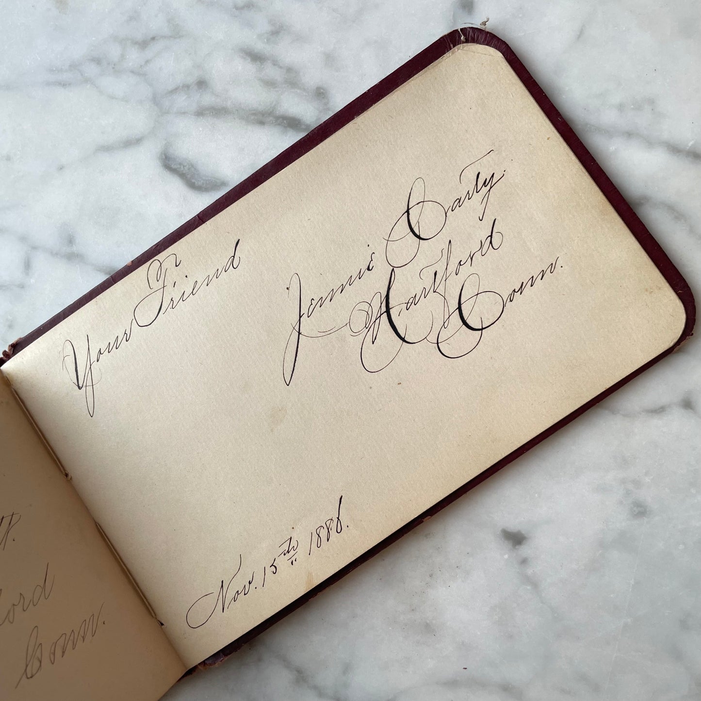 Victorian Autograph Album | 1880s | Connecticut