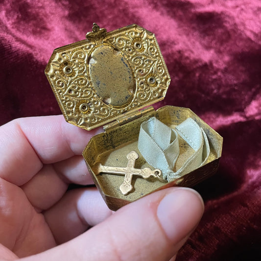 Antique Saint Thérèse de Lisieux Rosary Box