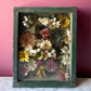 Victorian Shadow Box with Cloth Flowers