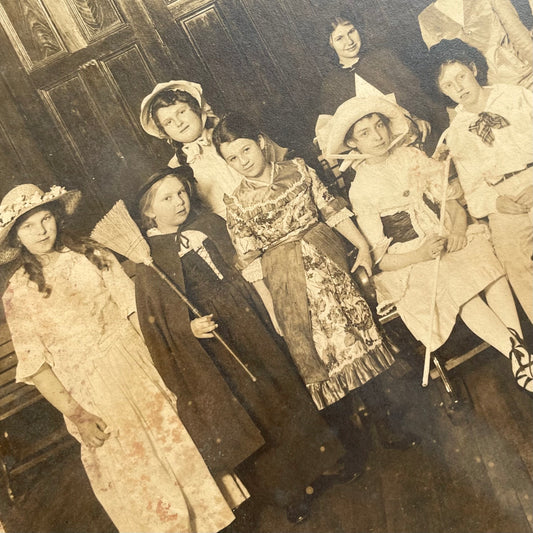 Antique School Play Cabinet Card