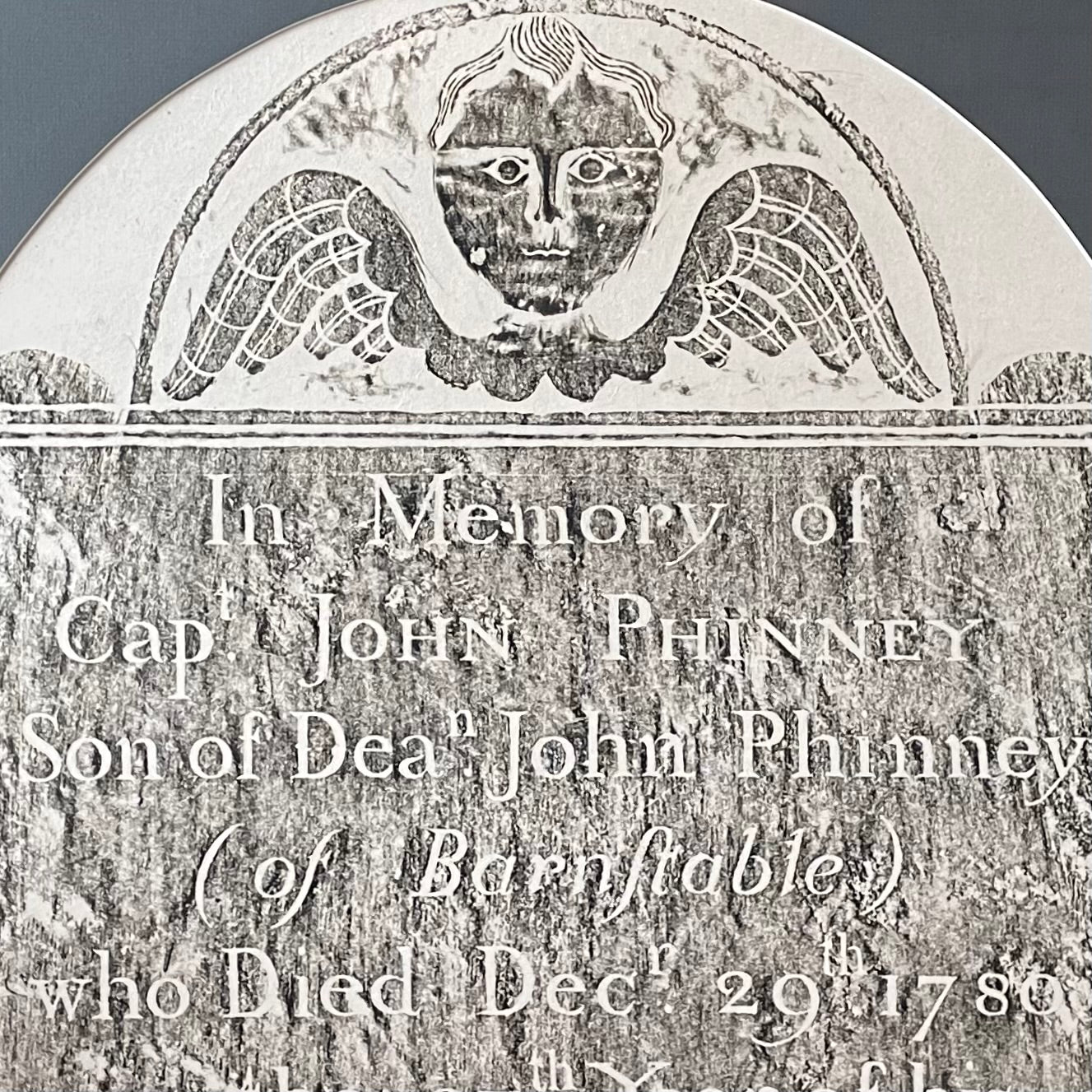 Vintage Gravestone Rubbing