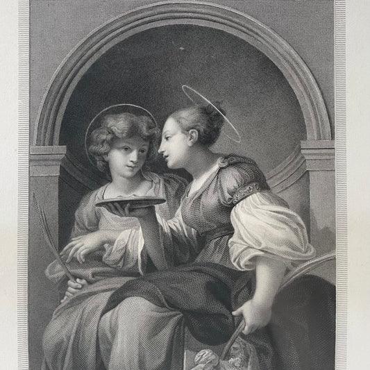 Saint Lucy & Saint Apollonia | Victorian Print
