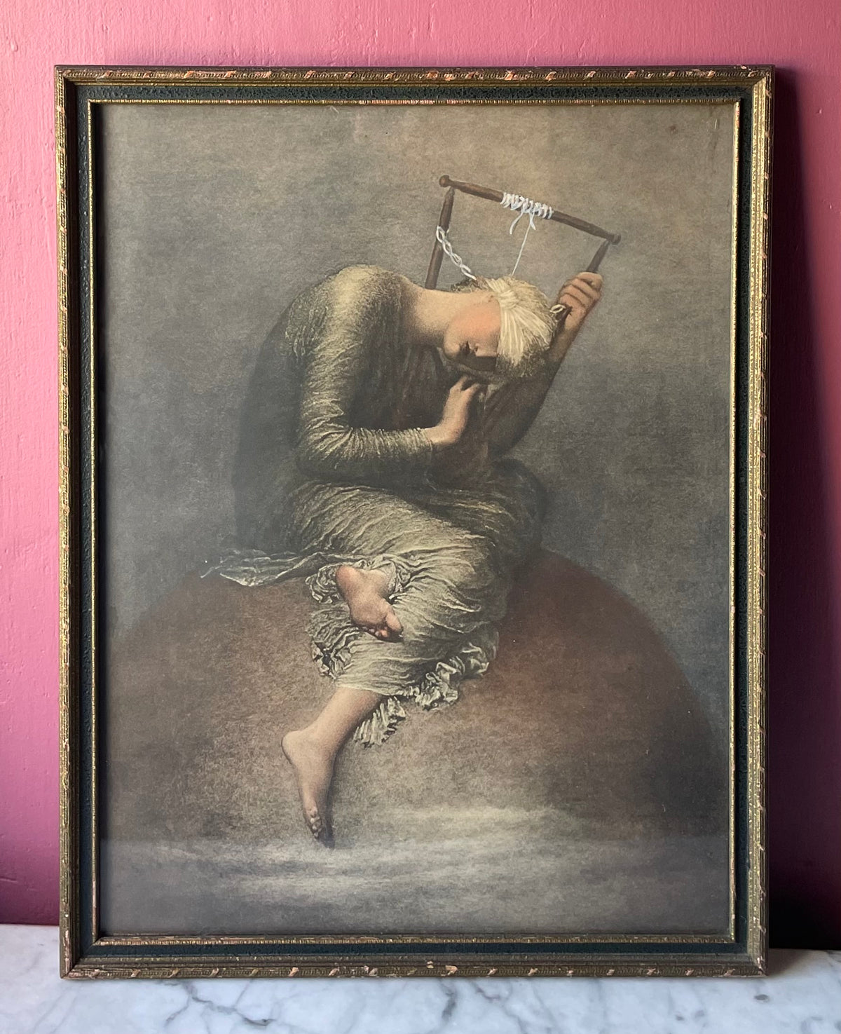 Hope | George Watts | Antique Framed Print