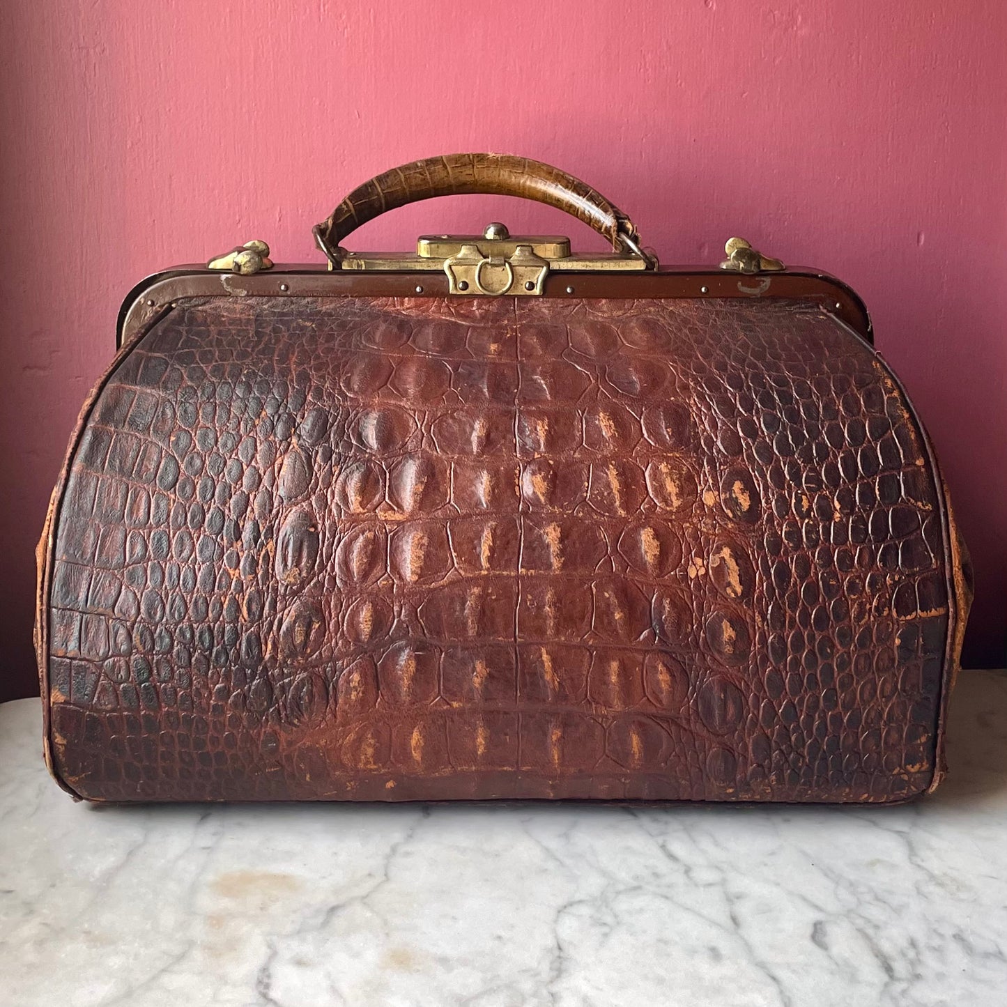 Antique Alligator Doctor Bag