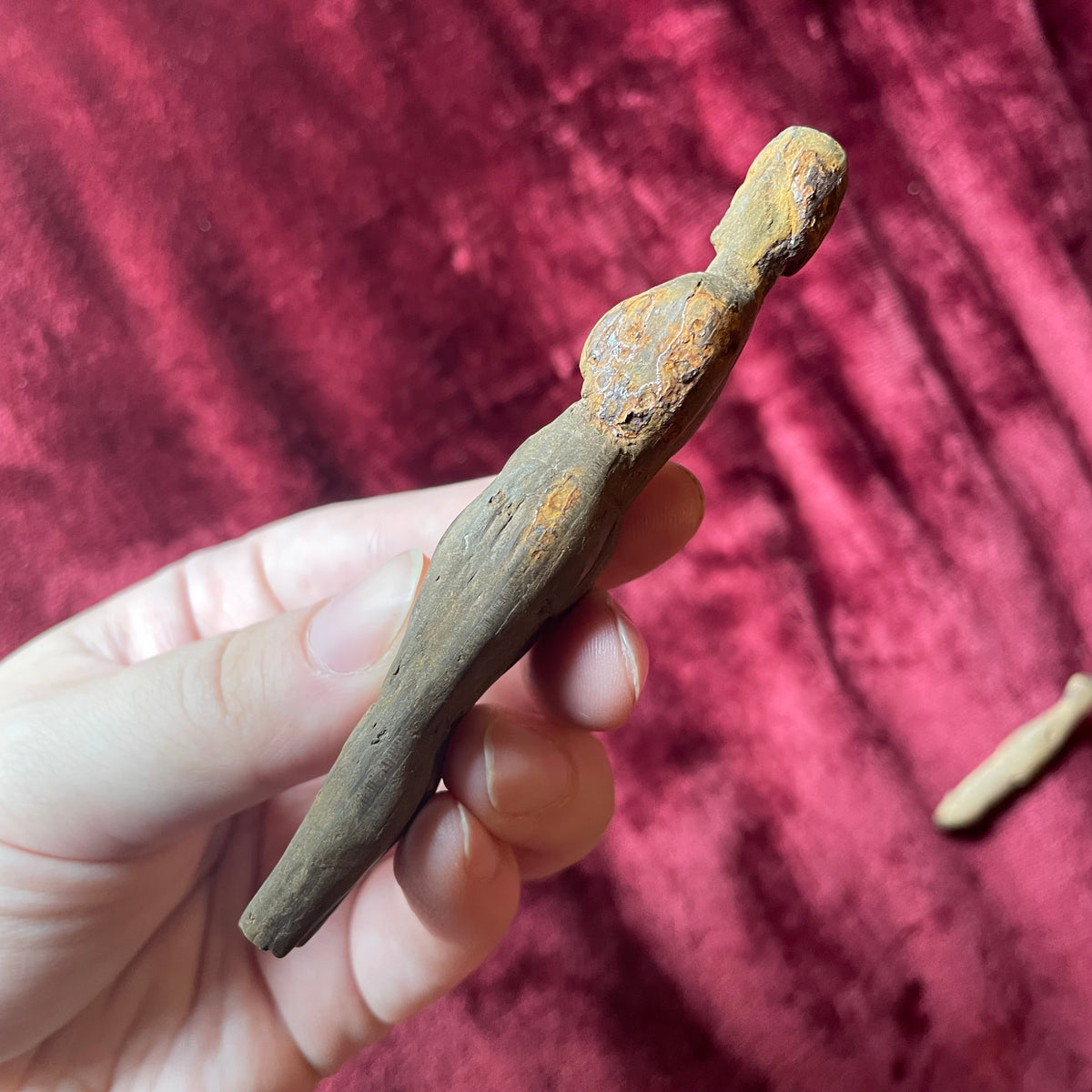 Curvy Lady | Antique Carved Wood Folk Art Doll