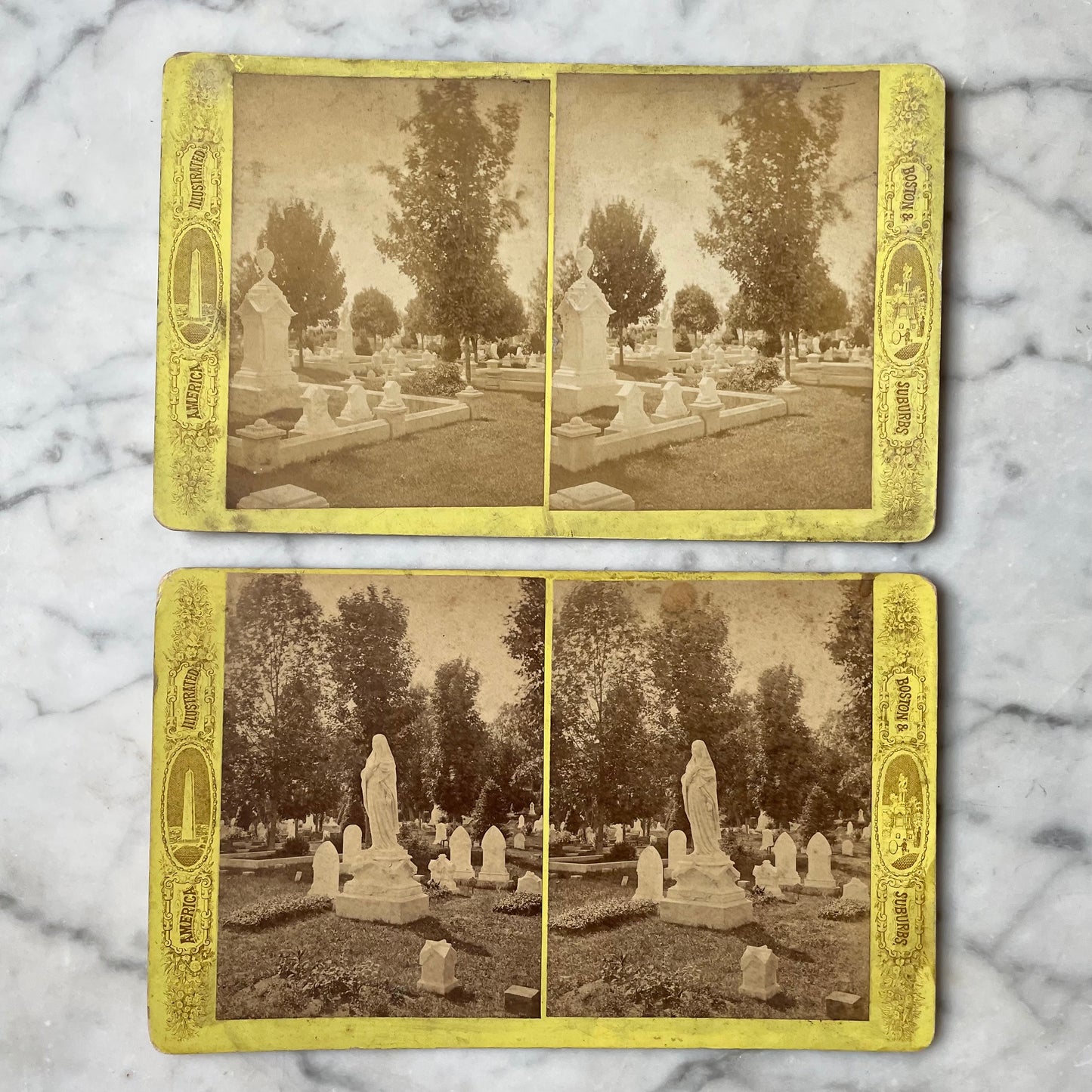 Forest Hills Cemetery Stereocards
