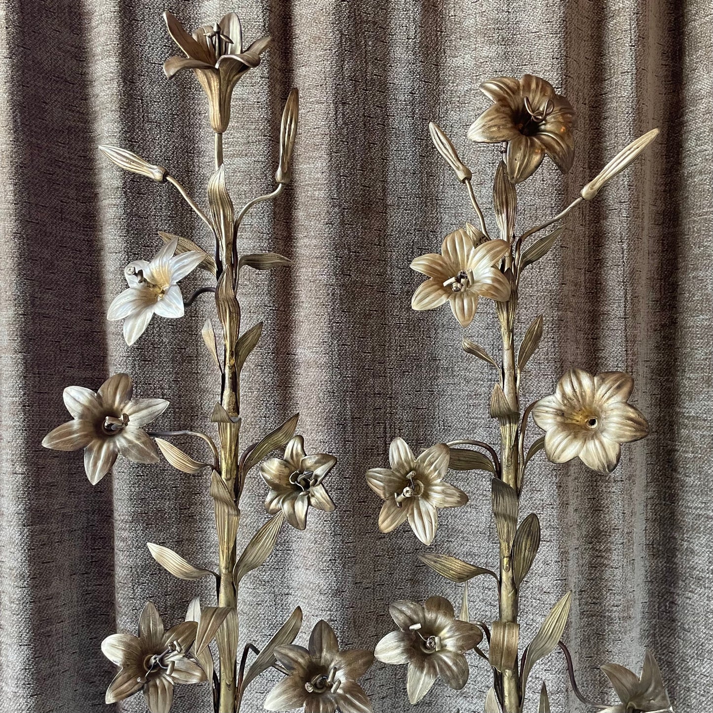 Antique Brass Lilies | Church Salvage