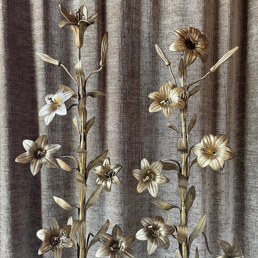 Antique Brass Lilies | Church Salvage