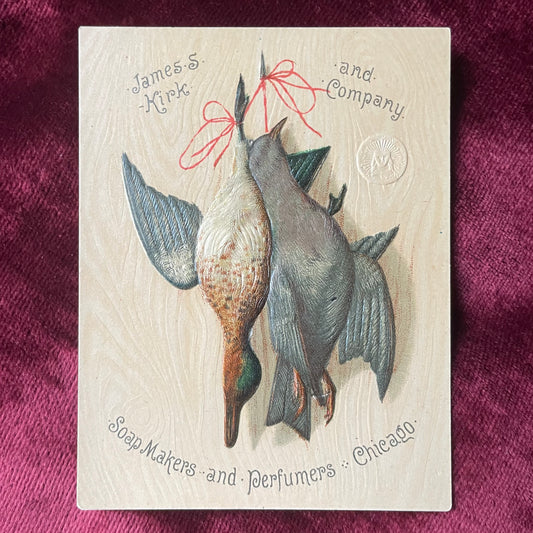 Dead Birds | Victorian Trade Cards with Game Bird Motif | James S. Kirk & Co.