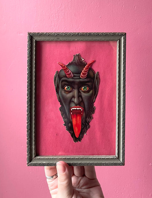 Antique Framed Krampus Die Cut