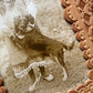 Antique RPPC of Native Girl with her Dog in Birch Bark Frame
