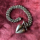 Victorian Style Vintage Sterling Silver Heart Pendant on Chain