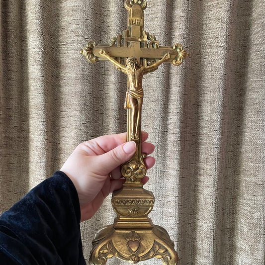 Antique Brass Crucifix