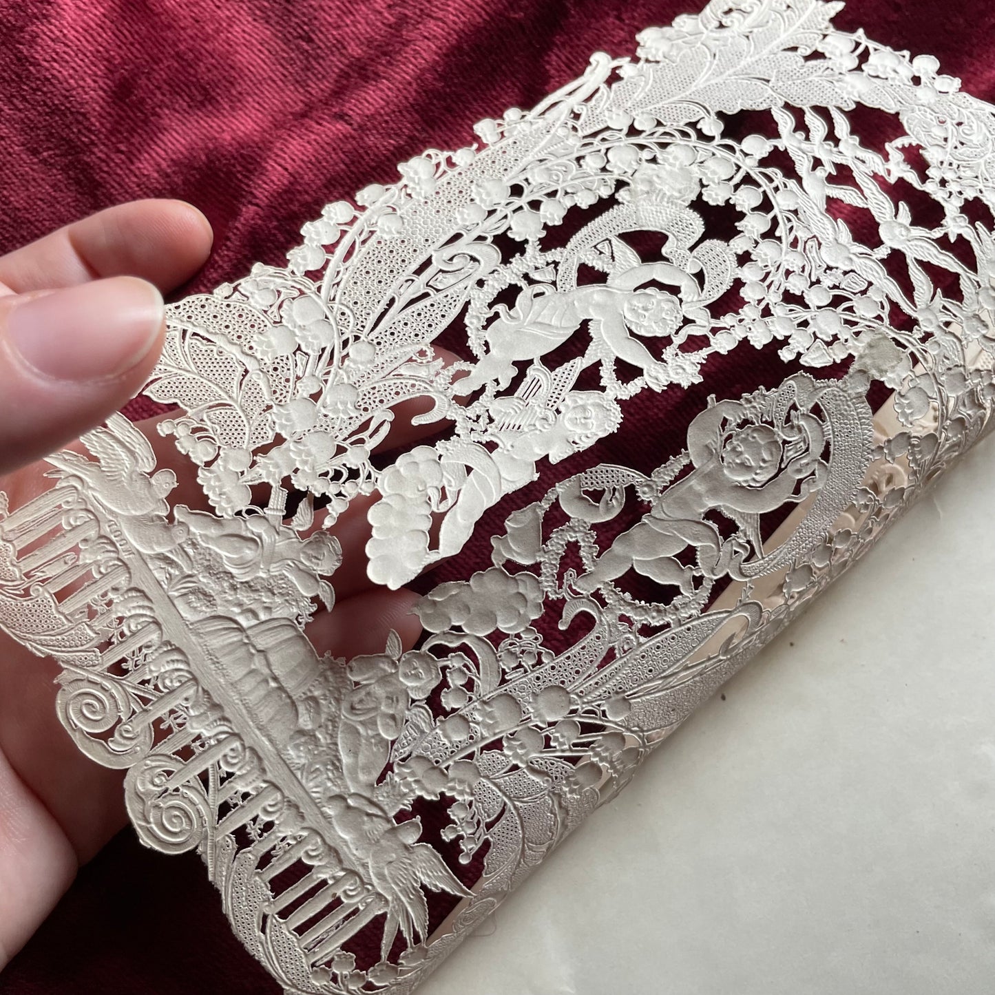 Victorian Lace Paper Valentine | Wood